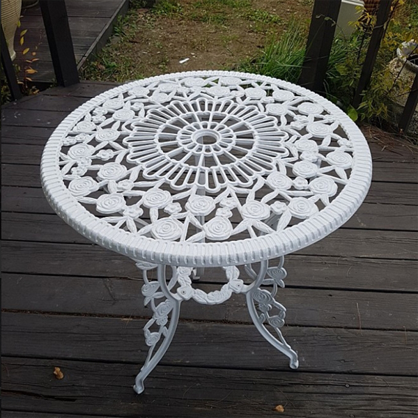 ZX1019 T 장미꽃 테이블 백색 정원 탁자